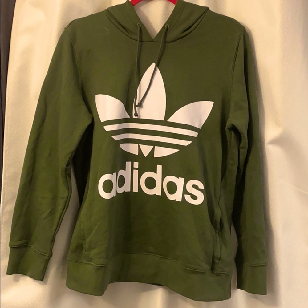 Olive Green Hooded Sweatshirt